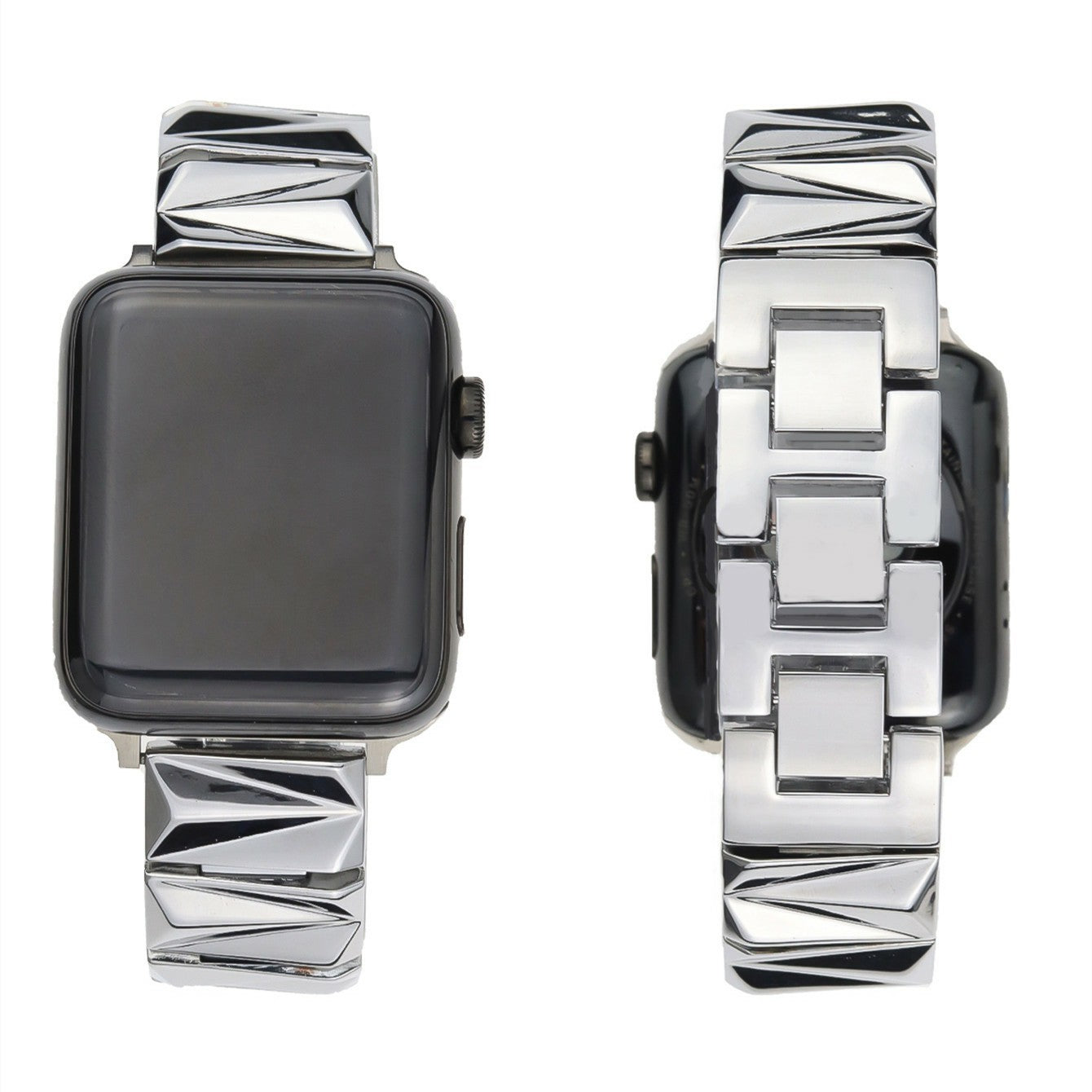 For Apple Watch Series 9 8 7 41mm / 6 5 4 SE (2022) SE (2023) SE 40mm / 3 2 1 38mm Watch Band Aluminium Alloy Metal Strap - Silver For Apple Watch Series 9 8 7 41mm / 6 5 4 SE (2022) SE (2023) SE 40mm / 3 2 1 38mm Watch Band Aluminium Alloy Metal Strap - Silver